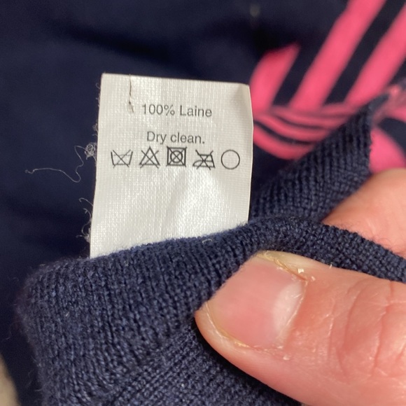 Pink/Navy J.Crew stripes scarf 🧣 - Picture 7 of 8